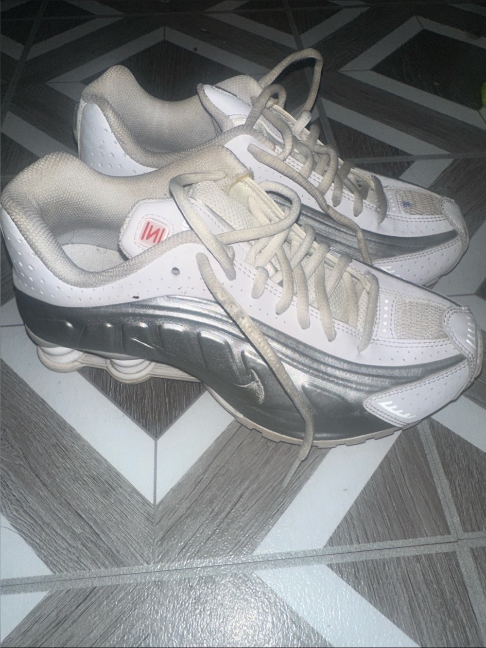 Nike White Youth Sneakers with Subtle Gray Accents